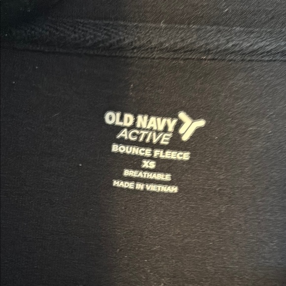 Old Navy Black Zip Up Sweater with Sleek Neck scuba super soft - Picture 2 of 4